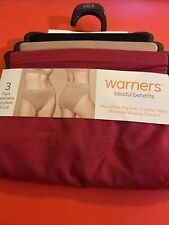 NEW Warners 3 Pack Microfiber Hi-Cut Panties/ 2X-Large/ 9 picture