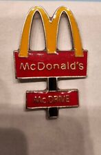 Vtg McDonald's Drive Thru McDrive Metal Pin Colors Silver Tone Happy Meal Toy picture