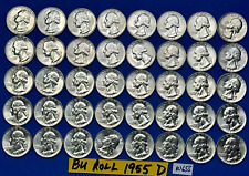 1955-D Silver Washington Quarters Roll of 40 GEM BU SILVER QUARTERS  #W655 picture
