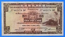 1970 Hong Kong HSBC 5 Dollar Banknote  picture