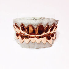 SOLID 10K 14K Solid ROSE Gold Custom fit Plain REAL Gold Grill Grillz Gold Teeth picture