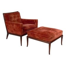 Mid-Century T.H. Robsjohn Gibbings Chair and Ottoman  picture