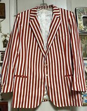 Vintage Red/White Circus Stripe Vaudeville Jacket By Pierre Of Phila. Uni/Cos  picture