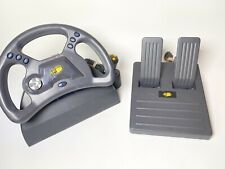 Mad Catz Analog Racing Steering Wheel W/ Foot Pedals For PS2 PS1 & N64  picture