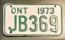 1973 Ontario Snowmobile License Plate - ONT 1973 JB369 picture