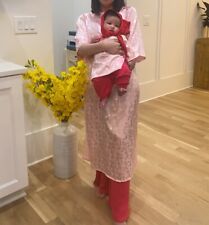 Pink Ao Dai Vietnam For Women, Modern Ao Dai With Pants picture