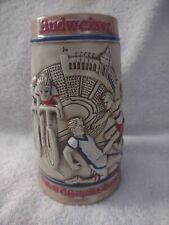 1984 Los Angeles Olympics Budweiser Beer Stein Mug Anheuser Busch Ceramarte picture