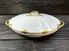 Haviland Limoges France Silver Anniversary Covered Oval Serving Bowl With Lid picture