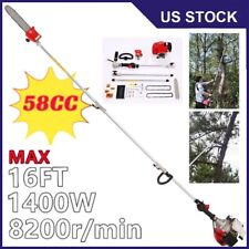 58CC 2-Stroke Chainsaw Pole Saw Pruner Pruning Saw Gas Powered Tree Trimmer picture
