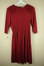 Vintage Blair Women's Cranberry Polyester 80's Does 40's Dress Size 14 picture