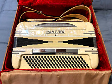 Cantino Accordion - 1950's - Black And Ivory Keys - With Original Case picture