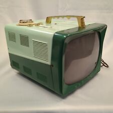 Admiral Vintage Portable B&W Tv Television T105AL Green 1950’s Parts Or Repair picture