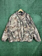 Vintage Winchester Jacket Mens 2XL Tree Camo Hunting Zip Snap Green Fleece Lined picture
