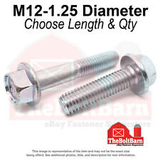 M12-1.25 Class 10.9 JIS Hex Flange Screws Bolts Zinc Clear (Pick Length & Qty) picture