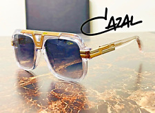 CAZAL Sunglasses Full Crystal & Gold Gray Gradient Lens Transparent Eyewear picture