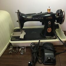 Singer Sewing Machine 15-97 JB262713, 1937 W/Carrying Case Sew Perfect Stitches picture