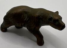 Vintage Miniature Solid Bronze Bear  With Lots Of Patina picture