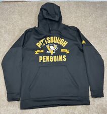 Adidas Pittsburgh Penguins NHL Black Hoodie Sweatshirt XL EUC CLimawarm picture