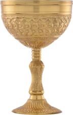 King Arthur, Renaissance Medieval Decor Gothic Drinking Cup Brass Chalice Goblet picture