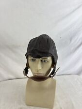 WW2 USN USMC Pilot & Aircrew Leather Flying Helmet Type 1092-74 Size 7 1/2 MINT picture