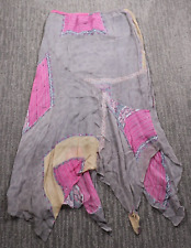 Phool Vintage Y2K Flowy Handkerchief Hemline Skirt Beads Boho Festival Women's L picture