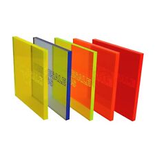 PERSPEX ACRYLIC CAST FLUORESCENT COLOURED SHEET BLUE ORANGE YELLOW GREEN RED picture