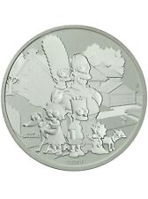 2021 The Simpsons Family Tuvalu 1 oz .9999 Fine Silver Coin Gem in Mint Capsule picture