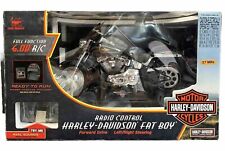 New Bright 1:6 Harley Davidson Fat Boy Radio Control 6.0V RC Motorcycle Black picture
