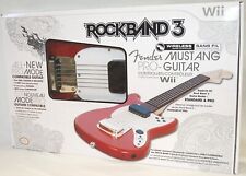 NEW Mad Catz Rock Band 3 Wii-U Wireless Fender Mustang Pro Guitar SU0-RB3 96563 picture