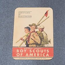 Vintage 1952 53 Boy Scouts of America National Council Certificate Registration picture