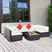 7PC Rattan Wicker Sofa Set Sectional Couch Cushioned Furniture Patio Outdoor picture