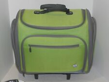 Genuine OEM Cricut Machine Rolling Storage Tote Bag 290011 Green / Gray Suitcase picture