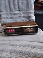 Vintage GE Alarm Clock Radio Model 7-4660A General Electric Red Display AM FM picture