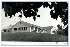 1939 Dining Hall Lobby Mount Carmel Exterior View Alexandria Minnesota Postcard picture