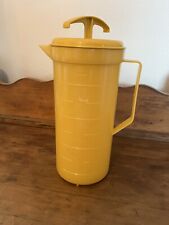 Vintage Federal Housewares Gold Yellow Plastic Mixing Plunger Pitcher 2 Quarts picture