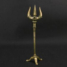 Brass Handmade Hot Neptune Harpoon Trident Statues Pet Antiques Rare Chinese picture