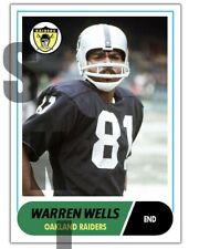 1968 STCC #223 Warren Wells Topps  Oakland Raiders Texas Southern Custom Card picture