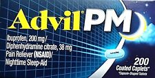 Advil PM Ibuprofen 200mg Pain Reliever & Nighttime Sleep-Aid 200 Caplets 07/2026 picture