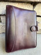 VTG Franklin Covey Compact Burgundy 5.5x7”Unstructured Snap Leather Planner picture