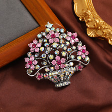 Women Rhinestone Flower Brooches Vintage Exquisite Bouquet Pins Party Corsage picture