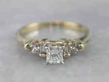 1.20 Ct Princess Cut Moissanite Solitaire Engagement Ring 14k Yellow Gold Plated picture