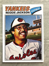 1977 Topps REGGIE JACKSON Wearing Orioles Uniform Baseball REPRINT Card #10 picture