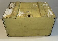 Antique Large Chippy Wood Crate Hinge Lid W Latch 18” Long 12” Deep 11.5” Tall picture