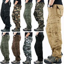  US Men's Cargo Pants 100% Cotton Work Trousers Tactical Combat Outdoor Pant picture