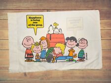 Vintage 1971 Peanuts Pillow Case Happiness Is Being One Of The Gang Schulz picture