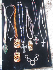 NICE NECKLACE LOT (CROSS/ COUNTRY/ BEADED) PLUS SOME PARTS picture