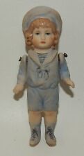 Antique Miniature Bisque Dollhouse Doll Sailor Boy 3.5