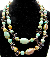 JAY KING DTR Sterling Silver 925 Turquoise & Quartz Stone Beaded Necklace picture