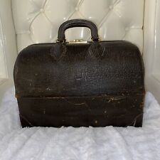 Vintage 1930s Schell Emdee Medical Doctor Tool Bag Leather Satchel #2293363 picture