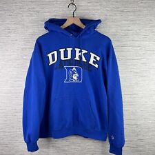 Duke Blue Devils Sweatshirt Mens Large Blue Hoodie Champion Lacrosse Spell Out picture